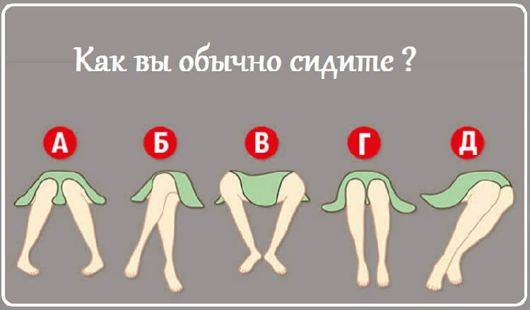 В какой позе вы сидите,такой у вас и характер! Отпираться бессмысленно