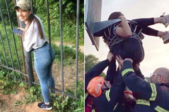 25 невезучих девушек, которых угораздило застрять в странных местах самым нелепым образом