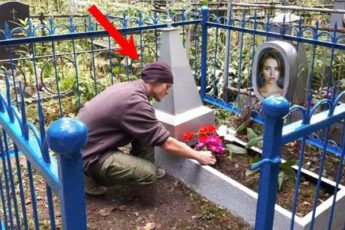 Подкрашивая оградку на могиле жены, вдовец заметил дыру под крестом. Заглянув туда...
